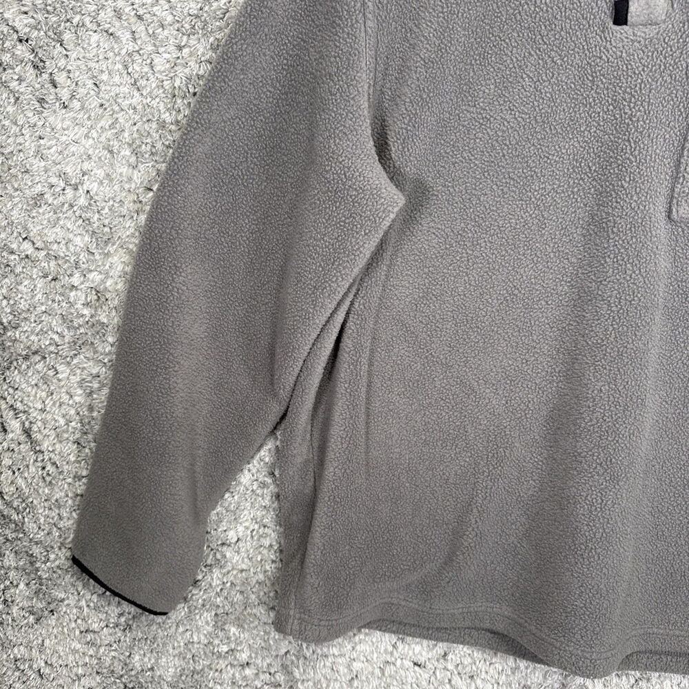 Telluride Clothing Company Men’s Fleece Pullover Snap Button Large Grey Pocket - Picture 3 of 12